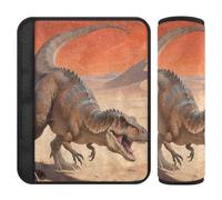 Cuscinetti per cinture di sicurezza per auto, 2 pezzi, morbidi coprisella per seggiolino per bambini, per adulti, ragazzi, bambini, motivo: dinosauri, arte del deserto