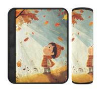 Cuscinetti per cinture di sicurezza per auto, 2 pezzi, morbidi coprisella per seggiolino per bambini, per adulti, ragazzi, bambini, M, Hello Autumn