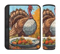 Cuscinetti per cinture di sicurezza per auto, 2 pezzi, morbidi, per adulti e bambini, S Happy Thanksgiving Day