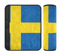 Cuscinetti per cinture di sicurezza per auto, 2 pezzi, traspiranti, imbottiture per cinture di sicurezza per donne, uomini, bambini, M, bandiera della Svezia