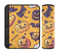 Cuscinetti per cinture di sicurezza per auto, 2 pezzi, traspiranti, per donne, uomini, bambini, M, cartone animato, senza cuciture, motivo Halloween