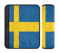 Cuscinetti per cinture di sicurezza per auto, confezione da 2, morbidi cuscinetti per cintura di sicurezza per auto, per adulti, bambini, bandiera della Svezia