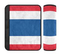 Cuscinetti per cinture di sicurezza per auto, confezione da 2 pezzi, copertura morbida per borsa della fotocamera, per donne, uomini, bambini, bandiera della Thailandia