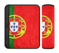 Cuscinetti per cinture di sicurezza per auto, confezione da 2, traspiranti, per adulti e bambini, motivo bandiera del Portogallo