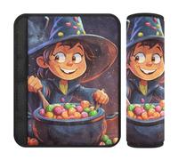 Cuscinetti per cinture di sicurezza per auto, confezione da 2, traspiranti, per adulti e bambini, S Witch Cooks Candy