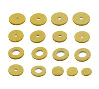 Cuscinetti per flauto a foro aperto, 16/17 punti, in pelle di sughero, per il restauro e la manutenzione del flauto in chiave in do, giallo (scanalatura a 17 fori aperti)