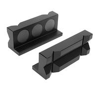 Cuscinetti per ganasce, inserti magnetici di protezione del pezzo in lega di alluminio con design a doppia superficie, set 2 pezzi per banco e trapano a colonna