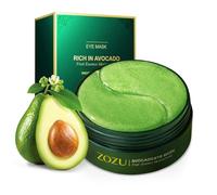 Cuscinetti per gli occhi, 60 pezzi, con acido ialuronico, per rimuovere occhiaie, rughe, borse lacrime, gonfiori, cerotti per occhiaie, rughe e occhi stanchi, estratto di avocado