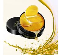 Cuscinetti per gli occhi, 60 pezzi, oro 24 K, idratanti per gli occhi, collagene dorato, idrogel anti-invecchiamento, maschera per gli occhi con acido ialuronico, contro occhiaie, collagene
