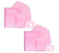 Cuscinetti per gli occhi con collagene e PDRN, cuscinetti in gel per la zona degli occhi contro gonfiore, occhiaie e rughe, altamente efficaci, idratanti e rassodanti, anti-rughe (2 scatole/16 paia)