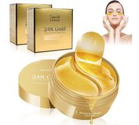 Cuscinetti per gli occhi - contro le occhiaie, set da 120 pezzi, cuscinetti per gli occhi in gel oro 24 K, per la cura degli occhi, maschera per il viso, collagene, idratante contro le borse sotto gli