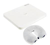 Cuscinetti per Lettino da Massaggi Poggiatesta 100 Pcs Imbottitura per Il Poggiatesta, Asciugamani con Fenditura Nasale per Lettini da Massaggio, Copertura viso per Lettino Massaggio 35 x 42 cm