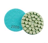 Cuscinetti per lucidatura in resina, 100 mm, per cemento, marmo, granito, terrazzo e cemento, compatibili con metodi di lucidatura a umido e a secco (grana 2000)