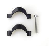 Cuscinetti per manubrio in alluminio, 31,8 mm, per bici da corsa TT, prolunga altezza 10/20 mm, distanza tra i fori 40 mm, nero (10 mm)