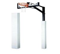 Cuscinetti per pali da basket, altezza 183 cm, protezione colonna quadrata 2-30 cm, schiuma a cellule chiuse spessa 2,5 cm per protezione dagli urti, cantina, garage, campo sportivo (bianco, 29 x 29
