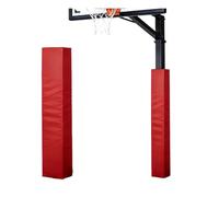 Cuscinetti per pali da basket, altezza 183 cm, protezione per colonne quadrate da 2-30 cm, schiuma a celle chiuse spessa 2,5 cm per protezione dagli urti, per cantina, garage, campo sportivo (rosso