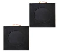 Cuscinetti per piedini di sostegno， Supporto for stabilizzatore quadrato impilabile impermeabile, supporto for camper con maniglia, larghezza 27, 23, 19, 15, 11 pollici(2pcs,60x60x6cm/23.6x23.6x2.4in)