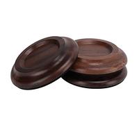 Cuscinetti per rotelle per pianoforte antiscivolo da 3 pezzi, tazze per rotelle per pianoforti a coda verticali, robusti sottobicchieri in legno per pavimenti in legno duro, (black walnut)