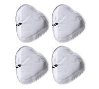 Cuscinetti per scopa a vapore 4 pezzi, copri tampone di pulizia lavabile, scopa a vapore universale in microfibra, ricambio per scopa a vapore (bianco)