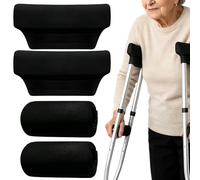 Cuscinetti per stampelle per ascelle, 2 pezzi, ergonomici, regolabili, traspiranti, per stampelle sotto le ascelle, per alleviare lo sfregamento, per uomini, donne, adulti, anziani e bambini