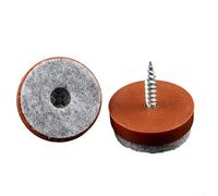 Cuscinetti protettivi per mobili, 20 pezzi, feltrini con chiodi, per gambe di sedie, tavoli, silenziosi, per legno duro, per piastrelle, 20-28 mm (20 mm, marrone)