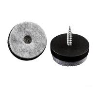 Cuscinetti protettivi per mobili, 20 pezzi, feltrini con chiodi, per gambe di sedie, tavoli, silenziosi, per legno duro, per piastrelle, 20-28 mm (25 mm, nero)