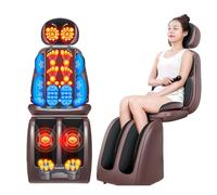 Cuscinetti riscaldanti Tappetino per Massaggio Elettrico per Tutto Il Corpo con 64 testine massaggianti Shiatsu Design Staccabile Superiore e Inferiore Cuscino riscaldante per la Vita per Il Collo po