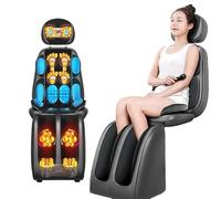 Cuscinetti riscaldanti Tappetino per Massaggio Elettrico per Tutto Il Corpo con 64 testine per Massaggio Shiatsu Design Staccabile Superiore e Inferiore Cuscino riscaldante per la Vita per Il Collo p