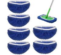 Cuscinetti riutilizzabili in microfibra, confezione da 6, panni per la pulizia di pavimenti in legno duro (A, 45,3 x 11,7 cm)