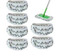 Cuscinetti riutilizzabili in microfibra, confezione da 6, panni per la pulizia di pavimenti in legno duro (F, 45,3 x 11,7 cm)