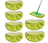 Cuscinetti riutilizzabili in microfibra, confezione da 6, panni per la pulizia di pavimenti in legno duro (D, 45,3 x 11,7 cm)