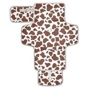 Cuscinetti riutilizzabili per la pipì del bambino con tasca in tessuto impermeabile fasciatoio per bambino con cuscino incorporato stampa mucca marrone