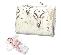 Cuscinetti riutilizzabili per la pipì del bambino con tasca in tessuto per il cambio del pannolino del bambino con cuscino integrato, delicato animale gemsbok oro nero