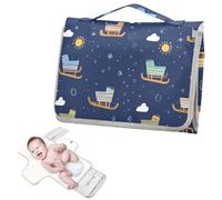 Cuscinetti riutilizzabili per pipì con tasca in tessuto blu navy slitta da sole portatile fasciatoio per neonati ragazza e ragazzo cambiador de pa?ales para Bebes