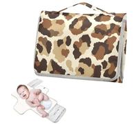 Cuscinetti riutilizzabili per pipì con tasca in tessuto con stampa leopardata animale marrone cuscinetti impermeabili per neonati per mamme, papà cambiador de pa?ales para Bebes