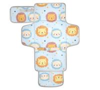 Cuscinetti riutilizzabili per pipì per bambini con tasca in tessuto impermeabili per bambino con cuscino integrato Linee carine infantili cartoni animati blu