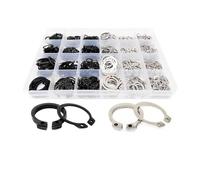 Cuscinetti Schermati, 250/900 pezzi Kit assortimento di anelli elastici esterni tipo C Set da M5 a M20 Anello elastico in acciaio inossidabile nero 65mn Cuscinetto albero Clip fissaggio(Box E 900pcs)