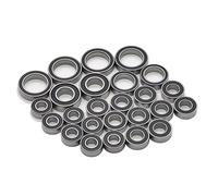Cuscinetti Sfera RC Per Traxxas 1/10 Per E-Maxx Per HSP RC Car 25 Pezzi Cuscinetti A Sfere Metrici In Acciaio Cromato Sigillati In Gomma Nera A Gola Profonda Pre-ingrassati