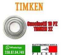 Cuscinetti TIMKEN 10 Pz Da 6200 A 6212 Schermatura 2Z 2RS Standard o C3