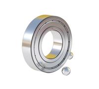 Cuscinetto, 1PC P4 Cuscinetto Ad Alta Velocità 6200/6201/6202/6203/6204/6205/6206/6207-2Z/2RS/Cuscinetti A Sfera A Gola Profonda Aperti Resistenza all'usura(6200-2Z/P4)