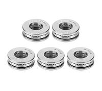 Cuscinetto 5pcs 51202, cuscinetto assiale a pressione assiale a sfera assiale, acciaio industriale ad alta precisione a basso rumore singola colonna accessorio industriale, diametro interno 15mm diame