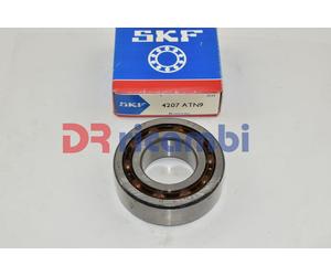 CUSCINETTO A DUE CORONE DI SFERE GABBIA IN POLIAMMIDE SKF 4207ATN9 - D. 35x72x23