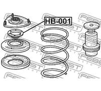 Cuscinetto a rulli ammortizzatore Assale anteriore HB-001 FEBEST per HONDA FR-V
