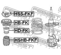 Cuscinetto a rulli ammortizzatore Assale anteriore HB-FK FEBEST per HONDA