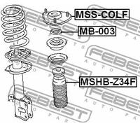 Cuscinetto a rulli ammortizzatore Assale anteriore MB-003 FEBEST per MITSUBISHI