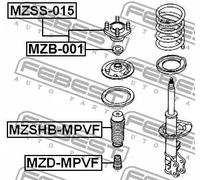 Cuscinetto a rulli ammortizzatore Assale anteriore MZB-001 FEBEST per MAZDA FORD