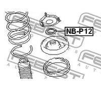 Cuscinetto a rulli ammortizzatore Assale anteriore NB-P12 FEBEST per NISSAN