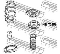 Cuscinetto a rulli ammortizzatore Assale anteriore NB-T32F FEBEST per NISSAN