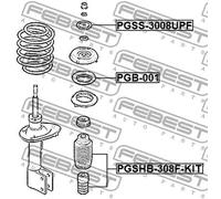 Cuscinetto a rulli ammortizzatore Assale anteriore PGB-001 FEBEST per CITROËN DS