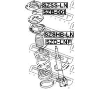 Cuscinetto a rulli ammortizzatore Assale anteriore SZB-001 FEBEST per SUZUKI SX4